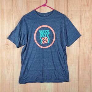 Neff T Shirt Mens Large Blue Cotton Wavy Logo Graphic Perfect Fit Casual Wear